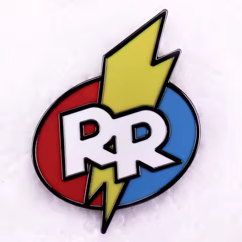 Chip-N-Dale-Rescue-Rangers Logo Badge Animated Movie Enamel Pin