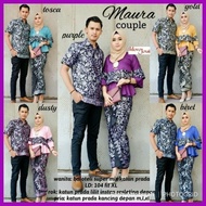 Baju Batik Couple Sarimbit Almira Seragam Pesta Hijab Muslim Mewah