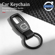 VOLVO EX90 EX40 EC40 ES90 XC90 XC60 Car Keychain Metal Leather High Quality