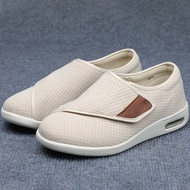 Youyun Summer plus Sizes Walking Casual Shoes Elderly Extra Wide Shoes Mom Shoes Velcro Mom Shoes