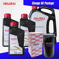 ISUZU Select Engine Oil 15W-40 API CI-4 Oil Change Package for Isuzu Alterra 3.0 / D-Max 3.0 Diesel Turbo ( 2008 - 2012 )