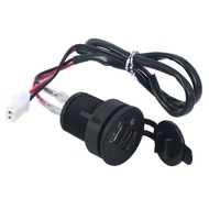 Dual USB Phone Charger DC 12V Motorcycle Car C igare tte Lighter Socket Charger for Smartphone Universal