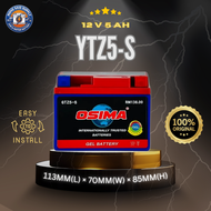 OSIMA GTZ5-S GEL Battery 12V 5AH | LC135 WAVE125 Y15 Y16 | GTZ5 YTZ4 YTZ5 YTZ5S | Motorcycle Battery