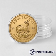 Premium Acrylic Coin Capsules Protection for South African Krugerrand Gold Coin 1/2oz and 1oz