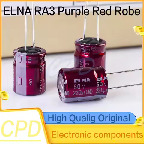 10PCS/Lot ELNA RA3 Purple Red Robe 4700uF 16V 25V 35V 50V 63V 100V 22uF~10000uF 22uF 47uF 100uF 220u