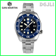 DGJLI San Martin เป็นทางการสุดหรู NH35 MM300นาฬิกาข้อมือดำน้ำผู้ชายC3แสดงวันที่นาฬิกาเชิงกลไพลินอัตโ