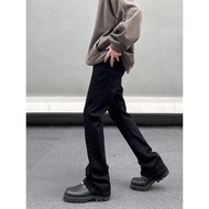 Men's black flared Jeans with good elasticity, black Jeans without pilling, colorfast, youthful fit