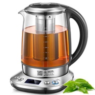 FOHERE Tea Electric Kettle, 1.7L Glass Kettle, Precision Tea