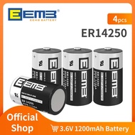 4PCS EEMB 3.6V 1/2AA Lithium Battery 1200mAh ER14250 Non rechargeable