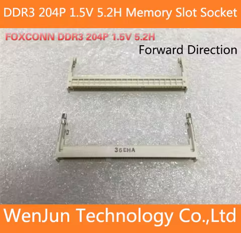 Foxconn DDR3 204P 1.5V 5.2H Connectors Desktop Memory Slot Sockets 204PIN Forward