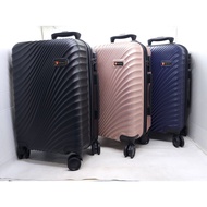 Swiss Polo Fiber Suitcase with Abstract Wave Stripe Motif 20 Inches 24 Inches Original / Imported Sw