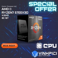 Amd Ryzen 7 5700X3D CPU (3.0GHz Boost 4.1GHz / 8 cores 16 threads / 96MB / AM4) [NEW]