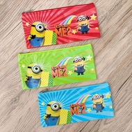 Minion Cartoon Economic Zip Bag Pencil Bag Transparent Student Kids School Set Present