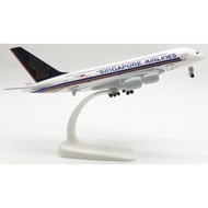 Singapore A380 airlines aircraft model 18cm with wheels (Airplane model + display base)