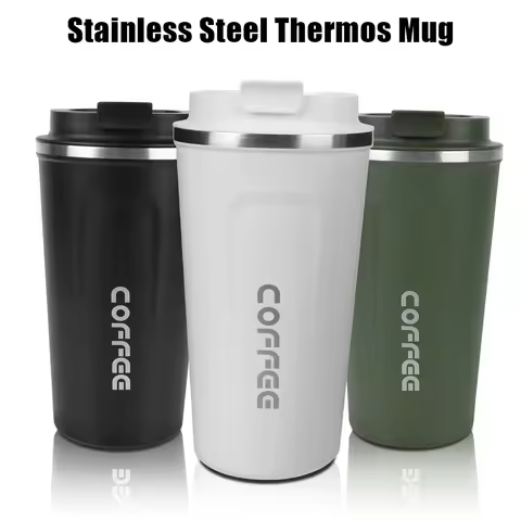 For Tea Water Coffee Thermo Cafe Double Stainless Steel Coffee Mug Car Thermos Mug Leak_Proof Travel