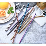 Stainless Steel Metal Straws Drinking Straw Straight /Bent Reusable