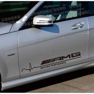 【現貨】【凱威車藝】 Benz 賓士 AMG 心電圖貼紙 車身裝飾貼紙 對裝 多種顏色可選擇 W204 W205 C30