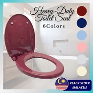 Pelapik Tandas Duduk♤ CJ Heavy-Duty Toilet Seat Cover Colour Plastic Plastik Jamban Duduk Tandas Penutup Tandas