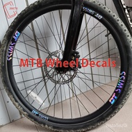 2Wheels/Set Stickers for Mountain Bike 26 27.5 29 MTB Bike Wheel Rim Cycling Racing Reflective Decals Wheel Decoration D