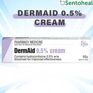 DermAid Cream 0.5% 15g - for Itching, Rashes due to Eczema, Dermatitis/ Hydrocortisone *Egocort*