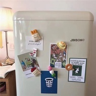 【Shipment Within 24 Hours】 Ins Style Food Fridge Magnets 3D Realistic Kitchen Decor Magnetic Memo Pa