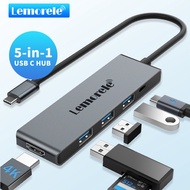 Lemorele TC22 5 In 1 USB-C Hub Adapter 4K HDMI 3x USB-A Port Docking Station