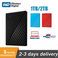 【Ship Within 24H】WD My Passport External Hard Disk 2.5'' HDD 1TB/2TB HDD USB3.0 Portable hard drives