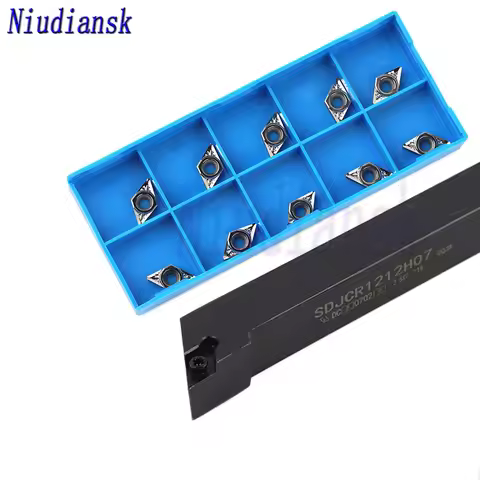 10pcs DCMT0702 DCGT CNC Lathe Turning Insert SDJCR1010H07 SDJCR1212H07 SDJCR1616H07 External Tool Ho