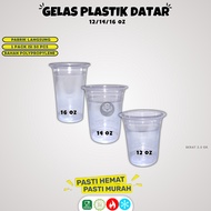(50 Pcs) 1 Pack Flat Plastic Cups 12 oz 14oz 16oz 18oz Plastic Cup/s IceBENING Cup/s 14oz 16oz 18oz 