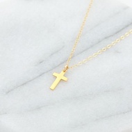 【Angel & Me】祝福 十字架 s925 純銀 厚鍍24k純金項鍊 生日禮物