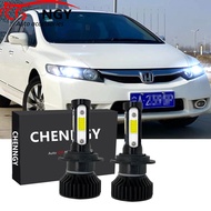 For Honda Civic FD (1.8CC) 2005-2009 2010 (Headlight  BHLamp Bulbs) - V4 6000K LED Bulbs Kit  Replac