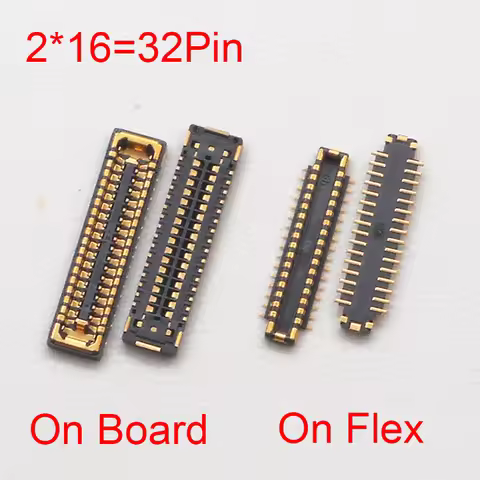 2-5pcs 32pin LCD Display Screen Flex FPC Connector On Motherboard For HUAWEI Y7P 2020/P40 Lite/P20 L