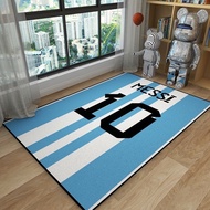 [24 Hours Delivery✈] Messi Carpet Argentina Football Jersey Team Uniform Style Carpet Balsaman Union Liverpool Bedroom Club Gaming Room Game Room Floor Mats High Quality Carpet Football Friends Gifts Collectibles