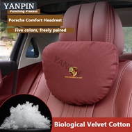 For Porsche Car Suede Neck Protection Pillow Waist Pillow Panamera Macan New Cayenne Taycan 917 718 