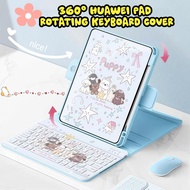 360°For Huawei MatePad SE 11 11'' 2024 huawei Matepad 11.5 11.5'' Bluetooth Keyboard Mouse Cover Cas