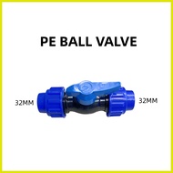 ☬ ◇ ◪ PE Compression Fittings 1/2" 3/4" 1" BALL VALVE hdpe pvc pipe socket BALL VALVE