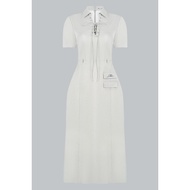 Đầm cổ nam đan dây dáng dài 1S32.2504K váy cổ sơ mi dáng dài qua gối công sở thanh lịch đầm bút chì