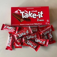 DELFI TAKE IT 2F MILK CHOCOLATE 1 BOX 24 PCS, TAKE IT DELFI CHOCOLATE 2 FINGERS 2 F CONTENTS 24 X 16