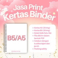 Print A5 Binder Paper/B5 100 gsm (Black and White)