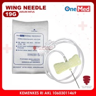 Needle Wing 19G Onemed Jarum Infus Infusion Set Kupu 19 G Sterile
