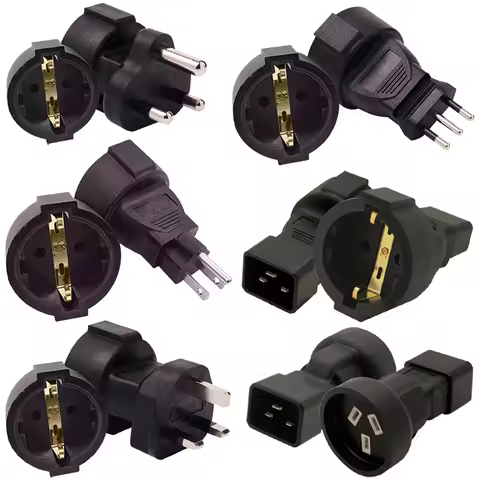 1pcs America European C14 C20 to US UK AU EU plug adapter Italy Switzerland PDU C20 C14 to US 5-15R 