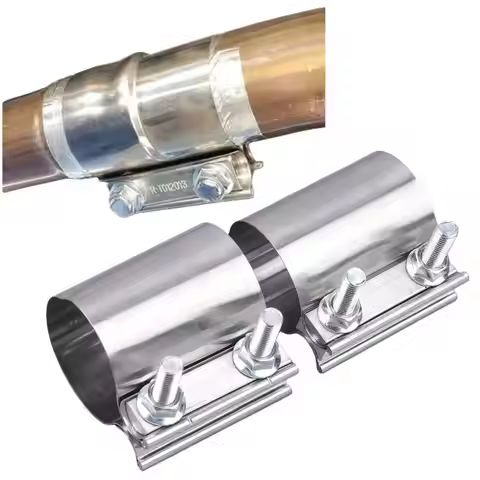 [CA2] 1 Piece Stainless Steel Pipe Clamp 40mm To 63mm Universal Exhaust Pipe Connection Hoop