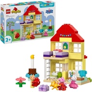 [sgstock] LEGO DUPLO Peppa Pig Birthday House Playset, Build-and-Rebuild Learning Toy for Preschoole
