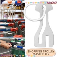 KUGIGI Trolley Master Key Token, Metal Detachable Shopping Cart Token, Durable Coin Holder Reusable 
