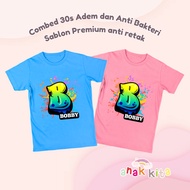 CAN CHANGE NAME Our Child Initial B T-Shirt for Girls and Boys Ages 1 2 3 4 5 6 7 8 9 10 Combed 30s
