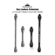 CAMPINGMOON 4.7-in/9-in Camping Gas Lamp Extension Tube Butane Converter Rod Z27 / Z26 / BKZ26 / BKZ