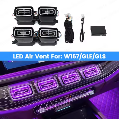 64 Colour LED Air Vents For Mercedes Benz W167 GLE GLS GLE53 GLS63 Indoor Ambient Light RGB Turbine 