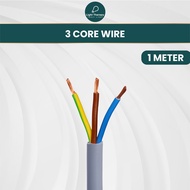 1 Meter Wire Cable Grey Wire 3 Core