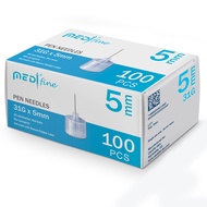 Fine Insulin Pen Needles (31G 5mm) - Diabetic Needles for Insulin Injections, Ultra Fine Compatible
