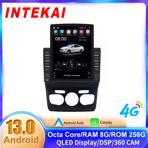 9.7" Vertical Style Tesla Screen Android 12 Car Radio For Citroen C4 2 B7 2013-2016 Navigation GPS M